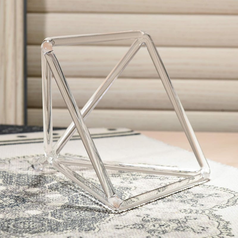 TOPFUND Clear Crystal Singing Pyramid 4 inch with Carrying Case and Quartz Suede Mallet - Image 4